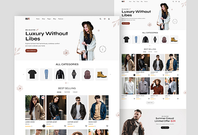 Clothing Ecommerce Website UI Design designtrends modernui ui uiinspiration userinterface uxdesign visualdesign webappdesign webdesign websitelayout