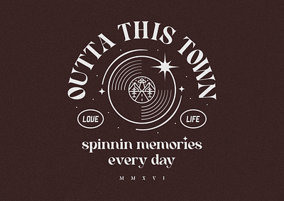 Spinnin memories everyday ✨ 🌀 artwork badge branding creative graphic design icon illustration logo logo design music punk records rock type typography vintage badge vinyl vinyl records