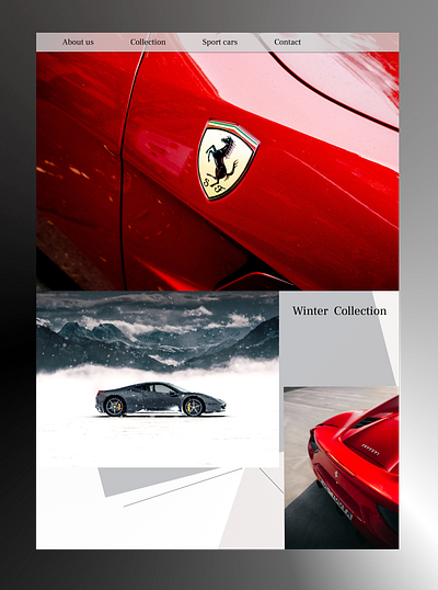 Ferrari web design advertaising branding cars ferrari ferrariitalia main fage sport cars ui uiux