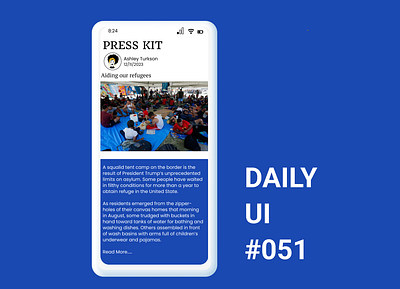 Daily UI #51- Press Page app design ui ux