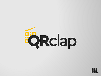 QRclap logo cinema clap design graphic design identity illustrator logo movie photoshop picture qrcode vector