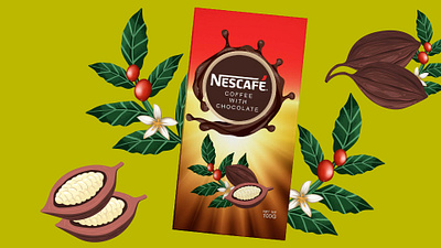 Nescafe Coffee with Chocolate Design brand identity branding chocolate coffee illustration inspiration label design nescafe packaging design packagingdesigninspo product packaging design visualidentity