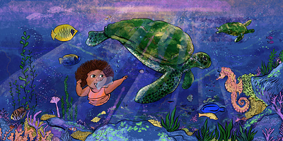 Zozo Explores adobe fresco adobe photoshop childrens book illustration editorial illustration illustration nature illustration ocean illustration ocean life