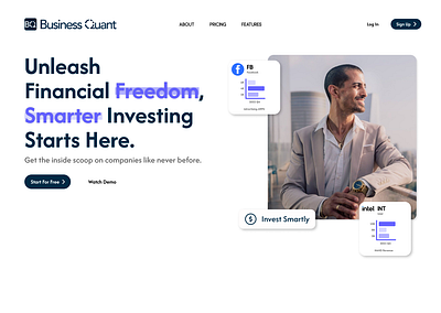 Investment Research Platform Homepage Design business quant concept page graphic design homepage homepage design investment platform landing page research platform research website stock invest website stock investment platform ui ui design web design website design