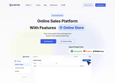 Online Sales Platform Landing Page design desktop e commerce landingpage onlinesales ui uidesign uiux ux