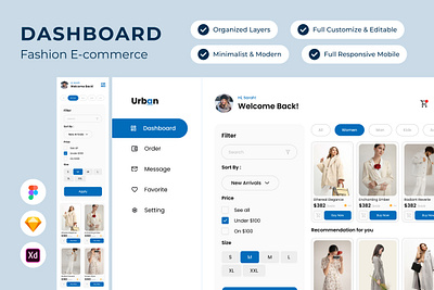 Urban - Dashboard Fashion E-commerce V2 dashboard