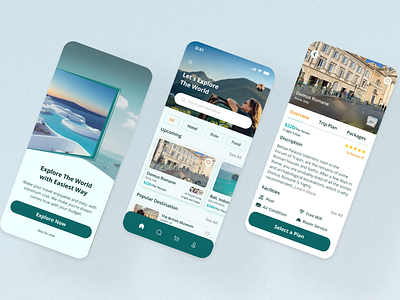 Tour booking mobile app design app app design booking interection mobile mobile app tour tourism tourist travel traveler trip ui ux