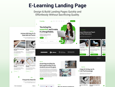 E-Learning Landing Page branding e learning e learning landing page landing page ui