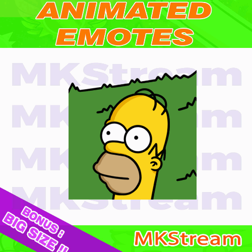 Twitch animated emotes the simpson homer lurk hide animated animated emotes animation bart cartoon design discord emote emotes hide homer homer hide illustration lurk simpson sub badge the simpsons twitch emotes