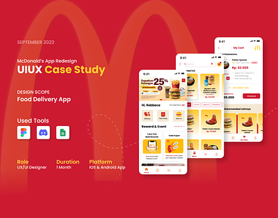 McDonald's App UIUX Case Study design fast food figma mcdonalds mobile app mobile app design prototype study case ui ui design ui redesign uiux uiux study case user experience user interface user research user testing ux