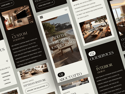 OTTO- Website Design Mobile Version architecture website branding design elegant design graphic design inspiration interior interior design interior website minmal design mobile friendly real estate website ui ui design uidesign uiux website