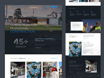 Stosius & Staff Constructions Website commerical construction creativity design graphic design industry landingpage melbourne ui uiux web website websitedesign