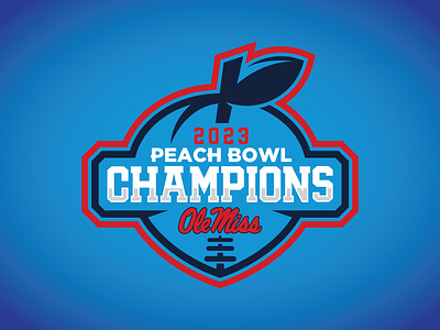 MISSISSIPPI REBELS - 2023 PEACH BOWL CHAMPIONS - Logo Concept 2023 branding cfp college football matt harvey mississippi ole miss peach bowl rebels