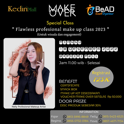 Event Make Up Class Banner branding design graphic design typography