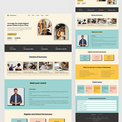 Workshop Website Landing Page UI ui ux