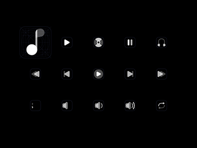 icon Animation - Music animation icon ui