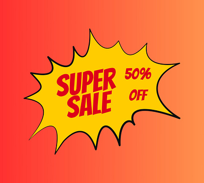 Super Sale Offer up to 50% Off branding graphic design motion graphics offers promotion sales sales promotion ui