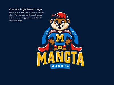 MANCIA! cartoon character custome design hero logo mascot super hero superman