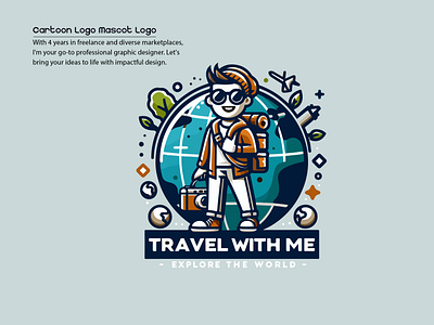 Travel With Me advanture mountian picnic picnic logo see travel logo travel man vloger