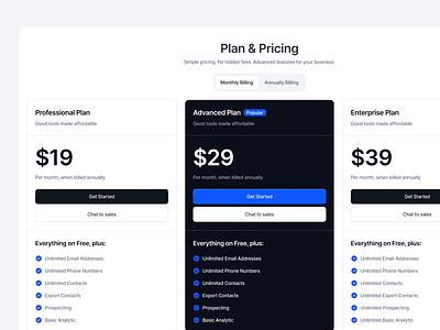 Pricing Table Daily UI app app design design framework minimal price price table pricing pricing table slides table ui ui kit ux website