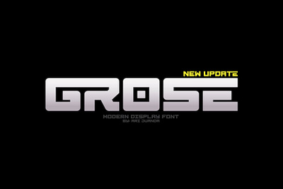 Grose deco decorative font display futuristic font futuristic typeface game font headline lettring logo modern font sans sans serif font sans serif typeface tech tech font tecnology title typeface font