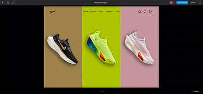 Nike Running Shoes - Landing Page Design alphafly design landing landingpage nike prototype ui ux zoomfly