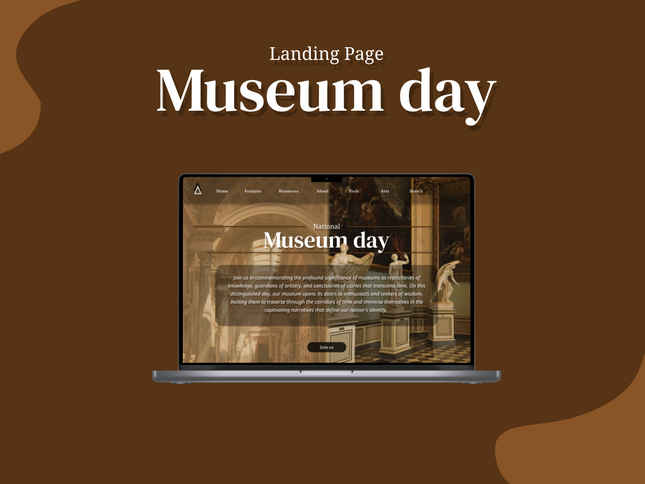 Landing Page National Museum day by Pricila Genoveva on Dribbble