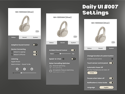 Daily UI #007 Settings daily ui 007 figma internface settings ui ui designer