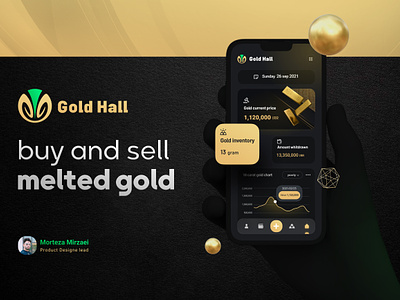 Gold Hall - buy and sell melted gold application b2b buy and sell dashboard exchange gold melted gold mobile product design stock ui ux