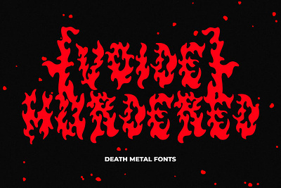 Voide Murdered - Death Metal Font blackletter branding death metal design display font fonts illustration logo merchandise metal font typeface ui