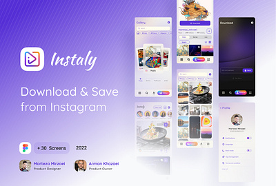 Intaly - instagram downloader (case study) dashboard download manager downloader instagram instagram downloader product design ui ux