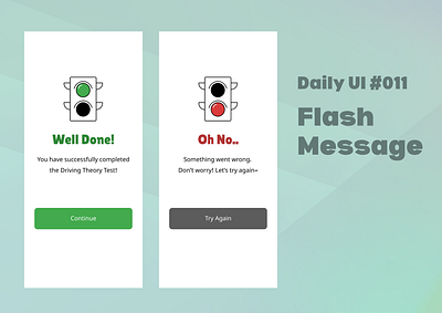 Daily UI #011 Flash Message daily ui daily ui 011 daily ui011 figma flash message ui