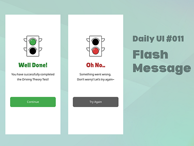 Daily UI #011 Flash Message daily ui daily ui 011 daily ui011 figma flash message ui