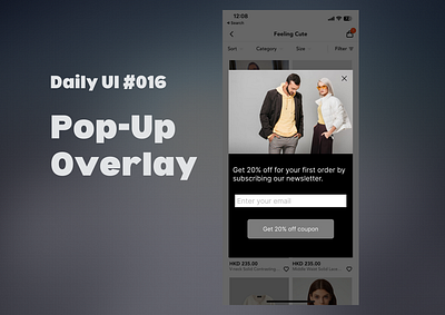 Daily UI #016 Pop-Up Overlay daily ui daily ui 016 daily ui day16 figma pop up overlay ui designer