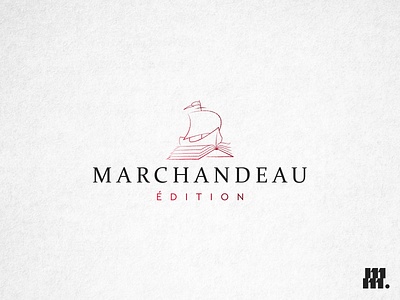 Marchandeau Édition logo boat book design graphic design illustrator logo photoshop publish publising house vector