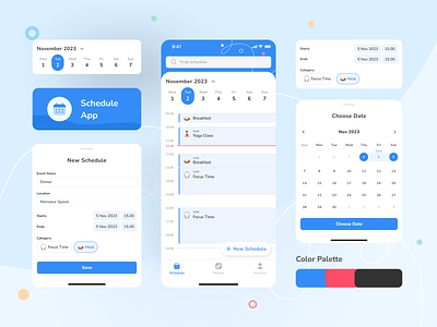 Schedule App calendar calendar app calendar mobile app mobile app schedule app schedule mobile app scheduling app ui user interface