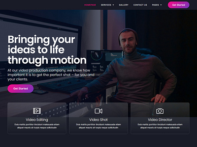 Video Production Service Website branding design documentation video elementor pro elementor website gaming video movie movie service music video professional video ui video ads video business video maker video production video service web design website design wordpress landing wordpress website