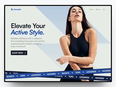 Femmefit - Athleisure for Women Website apparel athleisure branding design graphic design gym landing page shopify store ui web design website workout