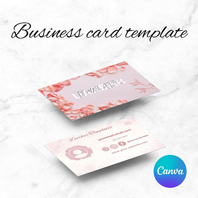 Business card template best for girls or beauty brands canva graphic design templates