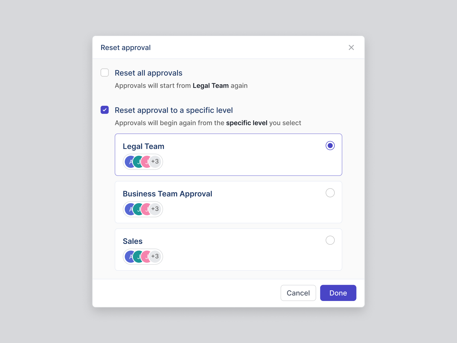 Modal Interactions - Approvals aesthetic design branding components modal design product design saas application ui visual design