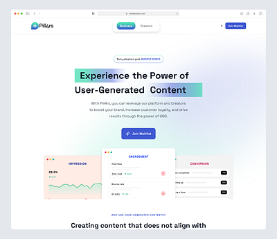 Pill4rs Waitlist Website (For Business) ui