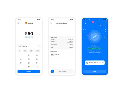 Buy BTC flow with gamification