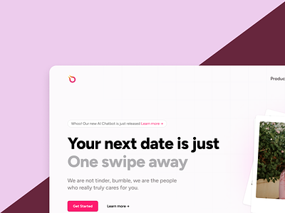 Hero Section - 2 variations branding clean dating dating app design hero hero section typography ui ux web design