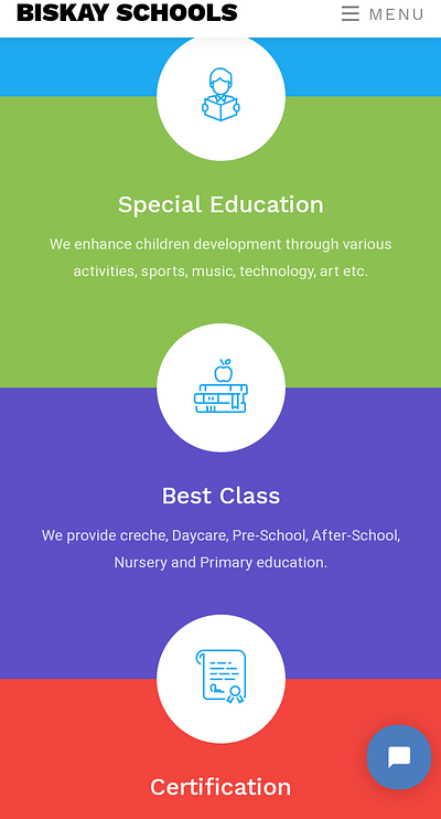 Biskay School Website graphic design logo ui