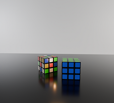 Rubik's Cube 3d blender chess cyclesrender graphic design lighting modelling rubikscube