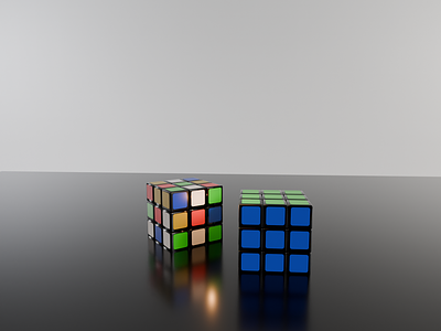 Rubik's Cube 3d blender chess cyclesrender graphic design lighting modelling rubikscube