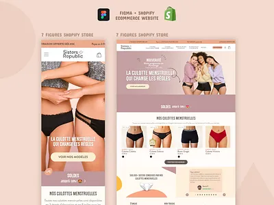 7 figures Shopify store branding creative design ecommerce figma illustration landing page shopify ui ux website design