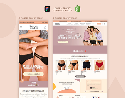 7 figures Shopify store branding creative design ecommerce figma illustration landing page shopify ui ux website design