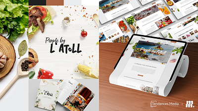 People by l'Atoll identity branding catering cook design food graphic design identity illustrator landing page logo meat photoshop print steak ui vector vegetable website wedding