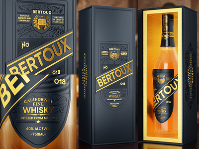 Whisky Label and Packaging Design with 3D Visualization 3d modeling 3d visualization adobe illustrator blender 3d branding cycles render design graphic design label packaging vector whisky label whisky packaging